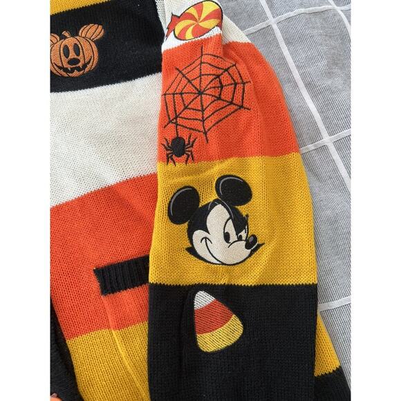 Mickey Mouse Candy Corn Disney Cardigan Her Universe Hot Topic Size Large - Picture 3 of 5